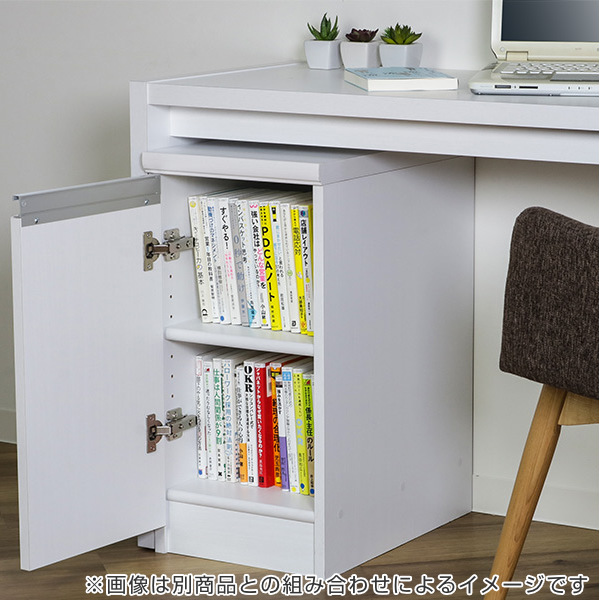 オーダーラック 扉付 デスクキャビネット 強化棚タイプ 幅30〜44 奥行き46 約高さ60cm （ オーダー キャビネット ラック 収納ラック サイドボード 日本製 オーダーメイド 収納棚 リビング収納 扉付き 白 おしゃれ ）_12