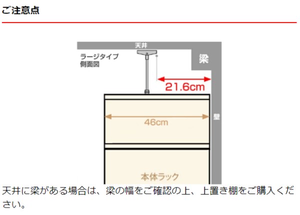 専用 上置き棚 タフ棚板 type65 オーダー本棚 奥行46cm 幅45-59cm用 （ オーダーメイド 天井つっぱり 本棚 多目的ラック セミオーダー ）の通販は