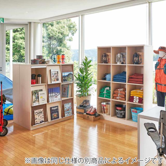 多目的棚 チョイスグリッドラック 1列タイプ 幅40.3 高さ88.6cm ミディアムディープ （ 組合せラック オープンラック A4サイズ対応 リビング収納 日本製 収納棚 木目 ホワイト ブラウン ナチュラル おしゃれ ）