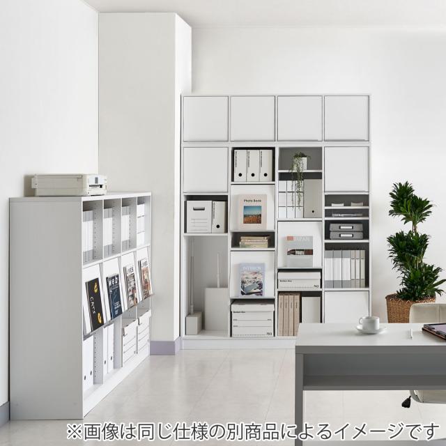 多目的棚 チョイスグリッドラック 1列タイプ 幅40.3 高さ88.6cm ミディアムディープ （ 組合せラック オープンラック A4サイズ対応 リビング収納 日本製 収納棚 木目 ホワイト ブラウン ナチュラル おしゃれ ）