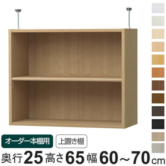 専用 上置き棚 標準棚板 type65 オーダー本棚 奥行25cm 幅60-70cm用 （ 専用パーツ 追加オプション 上置き 収納家具 オプション 追加 オーダー ラック パーツ ）の通販は