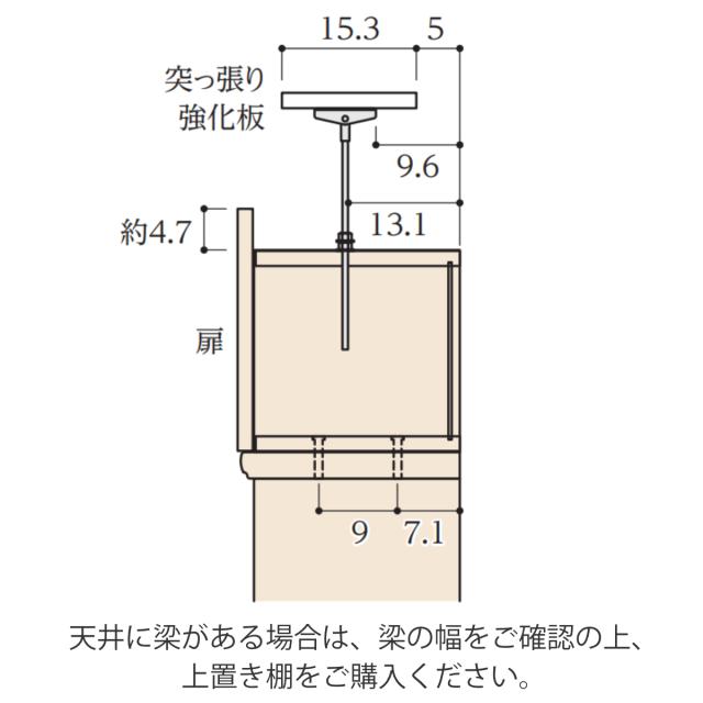 専用 上置き棚 標準棚板 type41 オーダー本棚 奥行25cm 幅25-29cm用 （ 専用パーツ 追加オプション 上置き 収納家具 オプション 追加 オーダー ラック パーツ ）_8