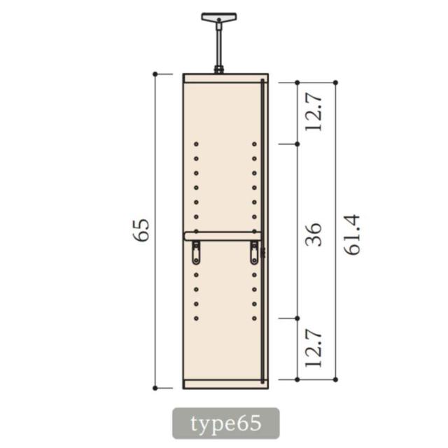 専用 上置き棚 タフ棚板 type65 オーダー本棚 奥行25cm 幅45-59cm用 （ 専用パーツ 追加オプション 上置き 収納家具 オプション 追加 オーダー ラック パーツ ）_4