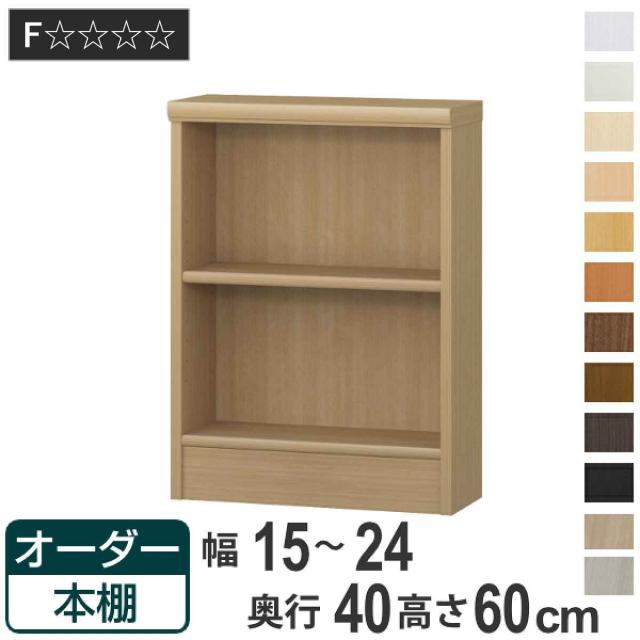 オーダー本棚 標準棚板タイプ 幅15-24cm 奥行40cm 高さ60cm （ 収納棚 書棚 本棚 オーダー ラック 壁面収納 書庫 日本製 オーダーメイド 文庫本 コミック フリーラック ）の通販は