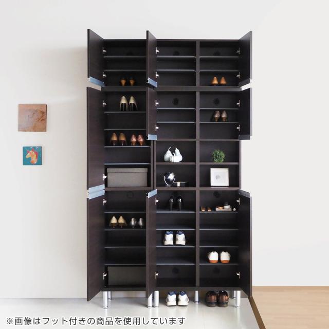 シューズボックス サイズオーダー 幅81-100cm 180type 全面扉付き NEO 日本製 F☆☆☆☆ （ シューズラック 下駄