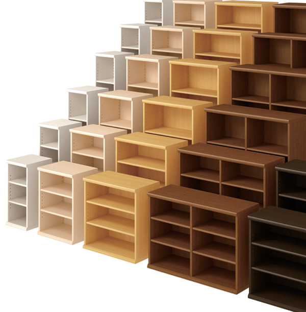 本棚 ブックシェルフ エースラック カラーラック 約幅87cm 高さ117cm