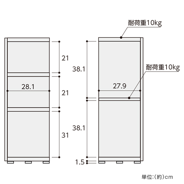 ブックシェルフ デザイン書棚 ディスプレイラック ロータイプ 高さ85cm （ 本段 棚 ラック 収納 オープンラック 収納棚 シェルフ 飾り棚 書棚 収納ラック ツートン バイカラー ）_5