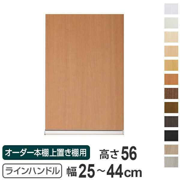 専用扉 オーダー本棚 上置き棚用 ラインハンドル扉 Type56 幅25〜44cm 片開き （ オーダーメイド セミオーダー 扉 オプション ）の通販は