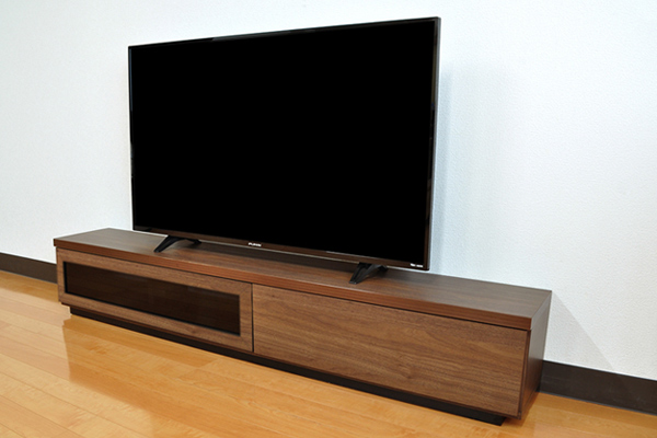 テレビ台 ローボード 省スペース スリムデザイン 幅180cm （ TVボード テレビボード TV台 AVラック 日本製 AVボード TVラック テレビラック 完成品 国産 木製 フラップ扉 引き出し 引出し 引出 スリム ）_3