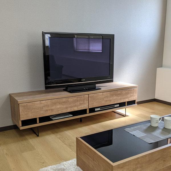 テレビ台 ローボード 北欧風 木目調シンプルデザイン 日本製 幅180cm （ テレビボード TV台 TVボード テレビラック AVボード テレビ 収納 完成品 リビング収納 モダン 高級感 木目 国産 ブラウン おしゃれ ）_12