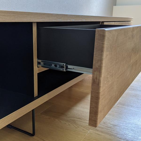 テレビ台 ローボード 北欧風 木目調シンプルデザイン 日本製 幅180cm （ テレビボード TV台 TVボード テレビラック AVボード テレビ 収納 完成品 リビング収納 モダン 高級感 木目 国産 ブラウン おしゃれ ）_6