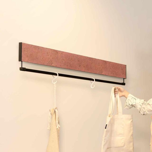 室内物干し DRY・WAVE インテリアハンガー プレミアム 幅120cm （ 衣類掛け インテリア ハンガー 展開式 ドライ・ウェーブ 日本製 インテリア物干し 120cm 壁付き 竿付き リビング 玄関 ランドリー プレミアムカラー ）