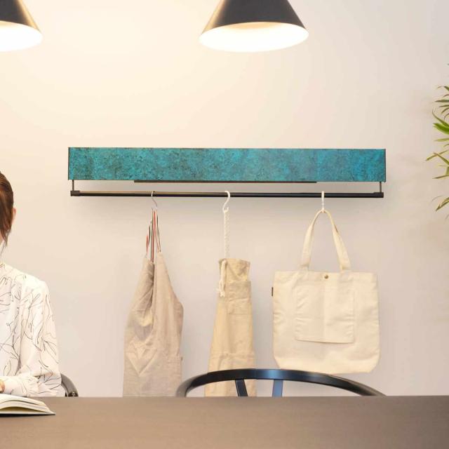 室内物干し DRY・WAVE インテリアハンガー プレミアム 幅120cm （ 衣類掛け インテリア ハンガー 展開式 ドライ・ウェーブ 日本製 インテリア物干し 120cm 壁付き 竿付き リビング 玄関 ランドリー プレミアムカラー ）