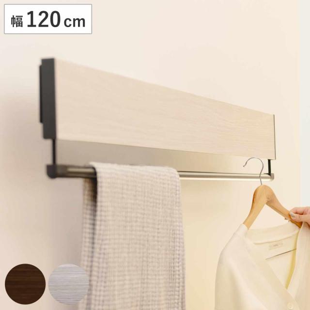 室内物干し DRY・WAVE インテリアハンガー スタンダード 幅120cm （ 衣類掛け インテリア ハンガー 展開式 ドライ・ウェーブ 日本製 インテリア物干し 120cm 壁付き 竿付き リビング 玄関 スタンダードカラー ）