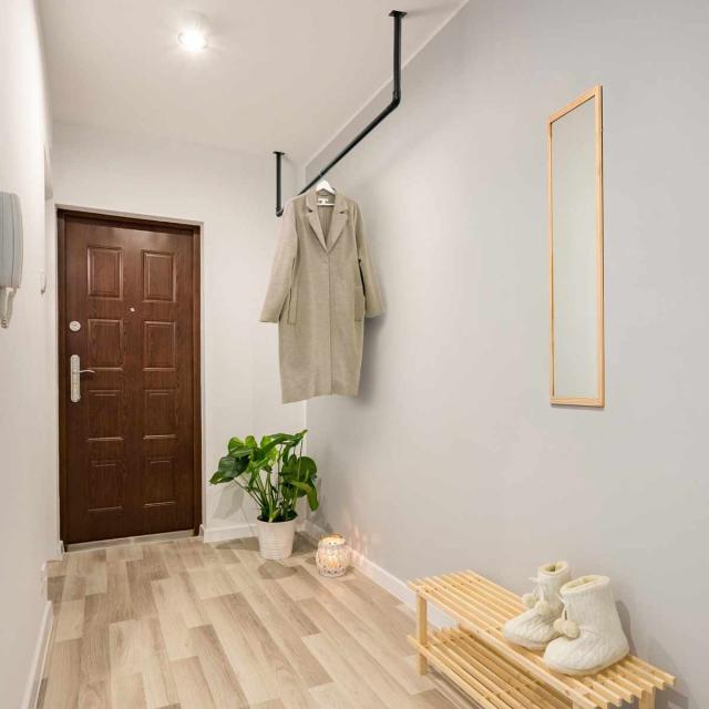 室内物干し DRY・WAVE 天井付U型ハンギングパイプ 物干し 約 90×180cm （ 天井付け物干し U型 ハンギングパイプ ドライ・ウェーブ 日本製 ハンガーパイプ カット可 天井 吊り下げ 90×180 収納 ディスプレイ ブラック 室内物干し）_3