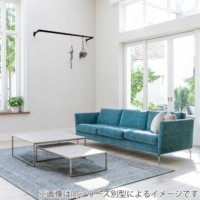 室内物干し DRY・WAVE 天井付U型ハンギングパイプ 物干し 約 90×180cm （ 天井付け物干し U型 ハンギングパイプ ドライ・ウェーブ 日本製 ハンガーパイプ カット可 天井 吊り下げ 90×180 収納 ディスプレイ ブラック 室内物干し）_7