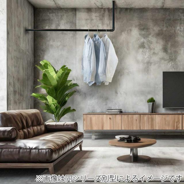 室内物干し DRY・WAVE 天井付U型ハンギングパイプ 物干し 約 90×180cm （ 天井付け物干し U型 ハンギングパイプ ドライ・ウェーブ 日本製 ハンガーパイプ カット可 天井 吊り下げ 90×180 収納 ディスプレイ ブラック 室内物干し）_8
