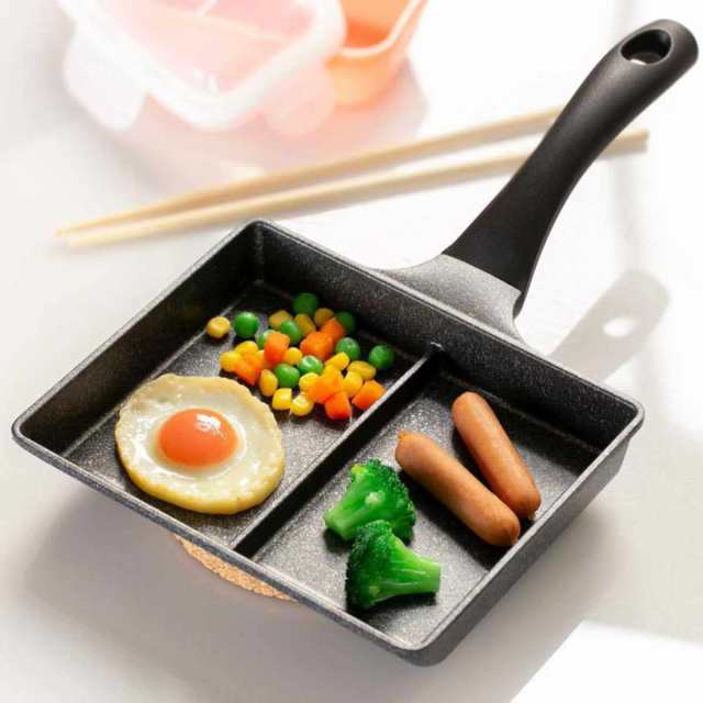 フライパン 仕切り付き IH対応 マーブルツインパンNEO （ ガス火 IH 対応 玉子焼き器 卵焼き器 仕切り付きフライパン ツインパン  マーブルコート 卵焼き 卵1個 玉子1個 角型フライパン 朝食 お弁当作り 調理器具 時短調理 同時調理 ）の通販はau PAY マーケット -  お弁当 ...