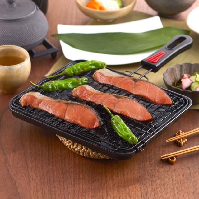 魚焼き網 ガス火専用 セラグリル クロスL （ Siセンサー対応 直火 魚