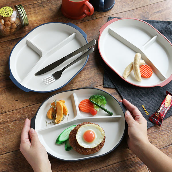 ランチプレート 27cm 皿 オベロ おしゃれ プラスチック 食器 日本製 同色3枚セット 食洗機対応 器 電子レンジ対応 お皿 アウトドア プの通販はau Pay マーケット お弁当グッズのカラフルbox