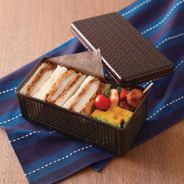 サンドイッチケース 1000ml あじろ竹籠 弁当箱 1段（ サンドウィッチ