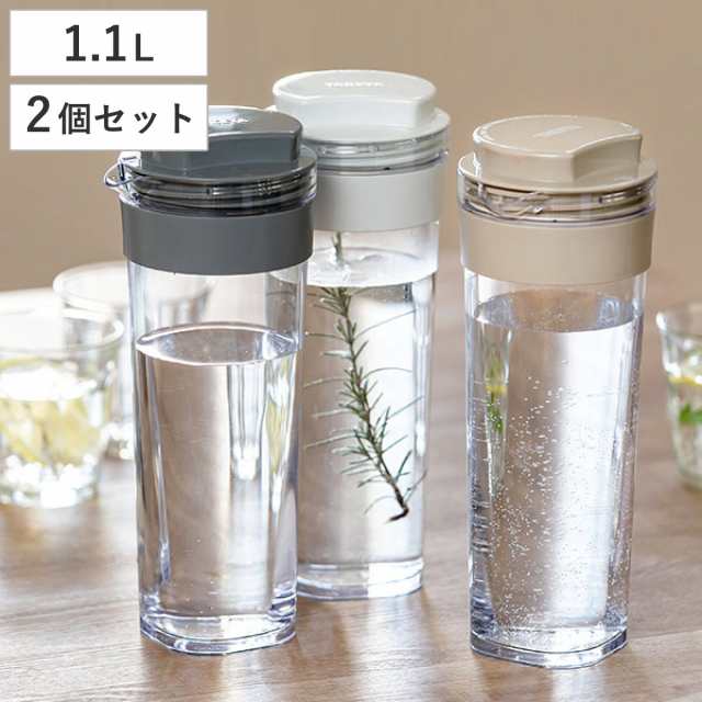 冷水筒 スリムジャグ 1 1l 横置き 縦置き 耐熱 日本製 同色2本セット 麦茶ポット ピッチャー 水差し 熱湯 白 麦茶 冷水ポット 約 1リの通販はau Pay マーケット リビングート