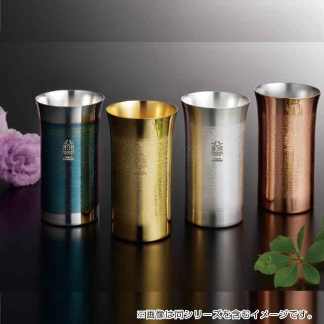 ビアタンブラー 150ml 2個入り 輝 純銅 内面錫めっき （ タンブラー 純銅ビアカップ ビアグラス 一口タンブラー 銅製 銅 メッキ 日本製 ペア ビール ビールグラス ビールタンブラー グラス 桐箱 木箱入り おしゃれ ギフト ）_1