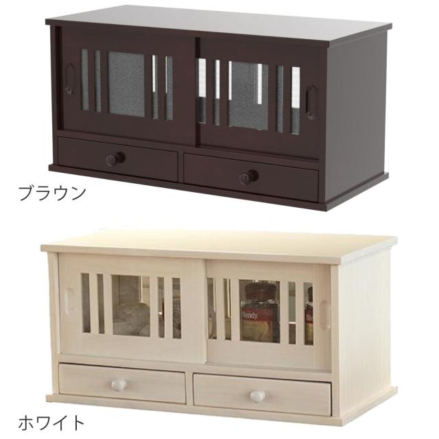 カウンターラック 桐製 幅60cm はい帳 両面引き戸 （ 蠅帳 蝿帳 は