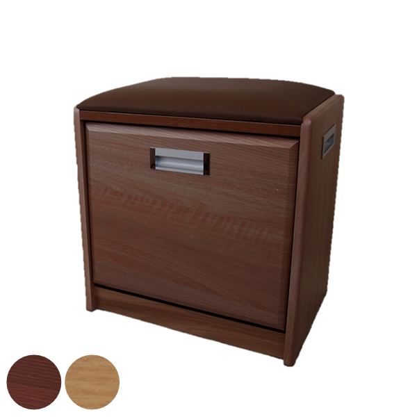 玄関ベンチ 幅44cm 収納棚付き （ 玄関 ベンチ シューズラック スリッパラック 敬老の日 幅44 奥行31 靴箱 下駄箱 ブラウン ナチュラル 完成品 玄関収納 シューズボックス 椅子 介護 介助 高齢者 木製 ）の通販は