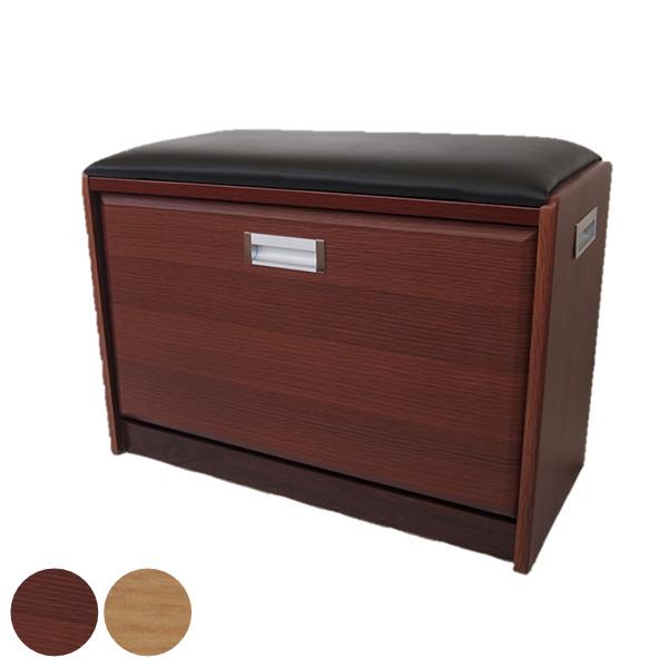 玄関ベンチ 幅64cm 収納棚付き （ 玄関 ベンチ シューズラック スリッパラック 敬老の日 幅64 奥行31 靴箱 下駄箱 ブラウン ナチュラル 完成品 玄関収納 シューズボックス 椅子 介護 介助 高齢者 木製 ）の通販は 8,964円