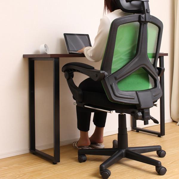 オフィスチェア リクライニング フットレスト 高さ調整 キャスター