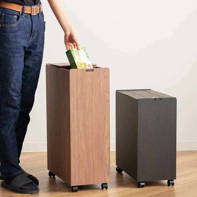 ゴミ箱 30L BOSK 木製 （ ごみ箱 30リットル 木目 ふた付き