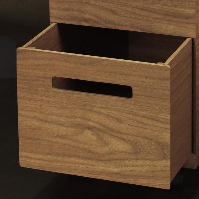 ゴミ箱 60L 2段 バスクグランデペール （ ごみ箱 木目調 60リットル 袋 見えない くず入れ 角型 リビング キッチン 隙間 日本製 ダストボックス 屑入れ シンプル おしゃれ ウッドテイスト 木目 デスク キャスター付き ）_6