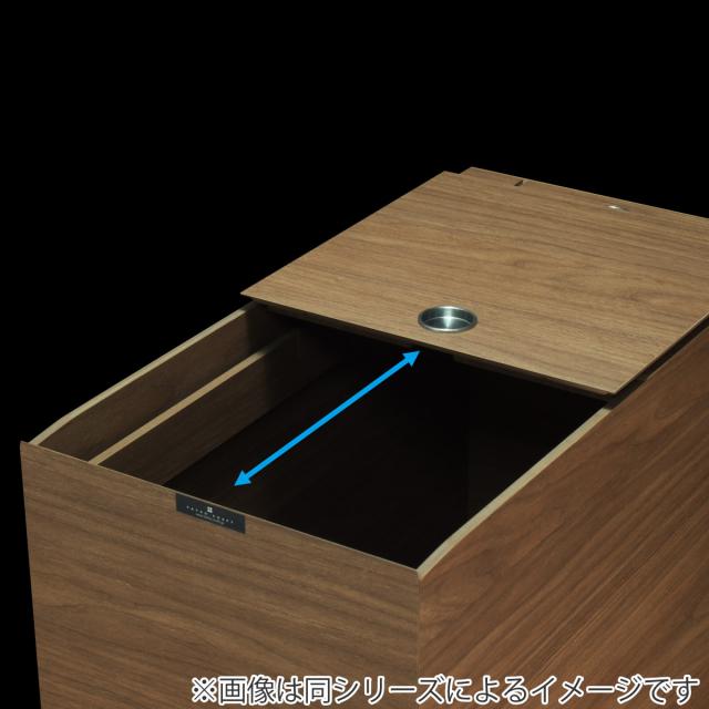 ゴミ箱 45L バスク キッチンペール （ ごみ箱 木目調 45リットル 45l 袋 見えない くず入れ 角型 リビング キッチン 隙間 棚下 日本製 ダストボックス 屑入れ シンプル おしゃれ ウッドテイスト 木目 デスク キャスター付き ）_4