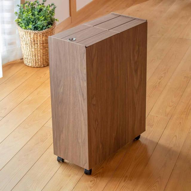木製ダストボックス(45Ｌ) ゴミ箱 45L BOSK 木製 （ ごみ箱 45リットル 木目 ふた付き