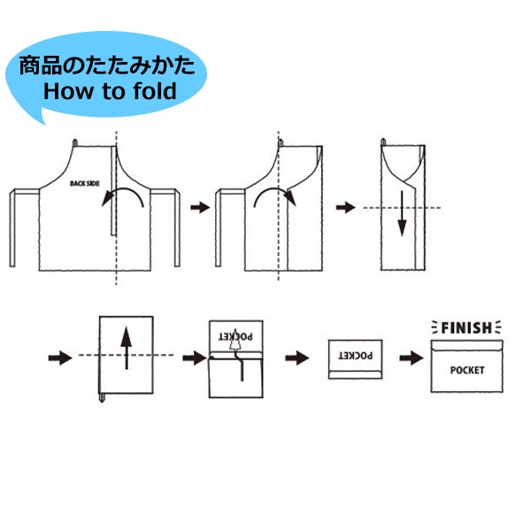 前掛けエプロン コレクション たたみ方