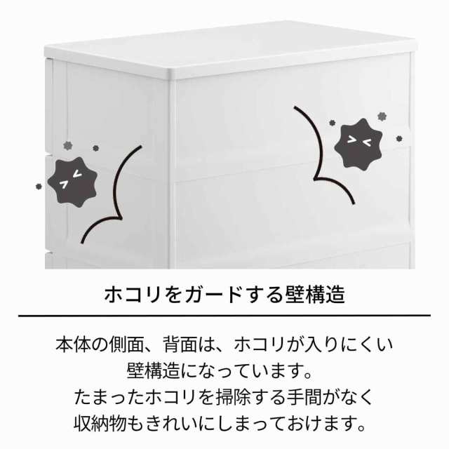 チェスト フィッツプラス デコ 3段 幅65×奥行41×高さ85cm （ 収納