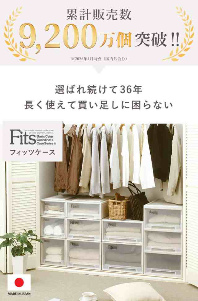 FITS  2個セット　衣装ケース　ワイド