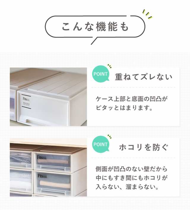 収納ケース Fits フィッツ フィッツケース ディープ 引き出し プラスチック 同色2個セット （ 収納 衣装ケース 押入れ収納 積み重ね  幅39の通販はau PAY マーケット リビングート au PAY マーケット－通販サイト