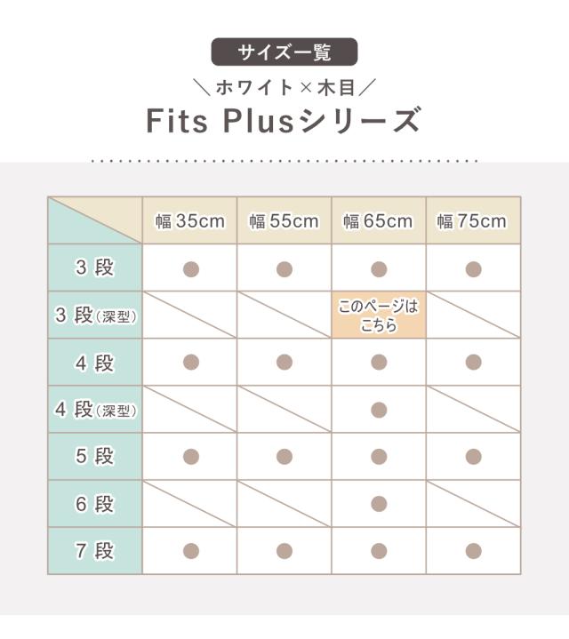 チェスト フィッツプラス 3段 深型 幅65×奥行41×85cm F6533D メープル （ タンス 引き出し 収納 衣類収納 日本製 完成品 フィッツ Fits 衣装ケース リビング収納 プラスチック 洋タンス 収納ケース 背面処理 リビング 木製天板 ）