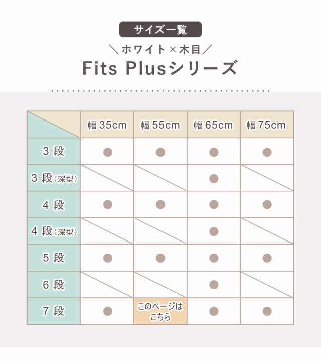 チェスト フィッツプラス 7段 幅55×奥行41×高さ144cm F5507 メープル