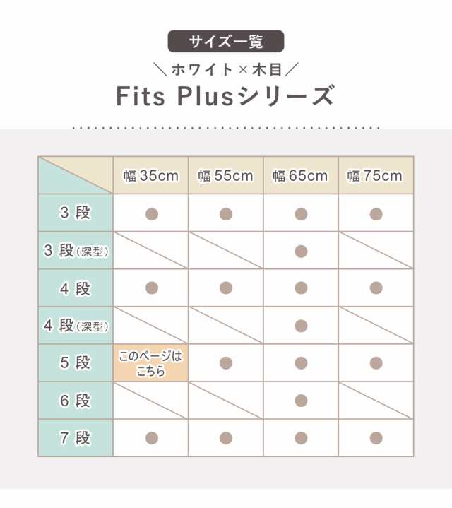 チェスト フィッツプラス 5段 幅35×奥行41×高さ105cm F3505 メープル