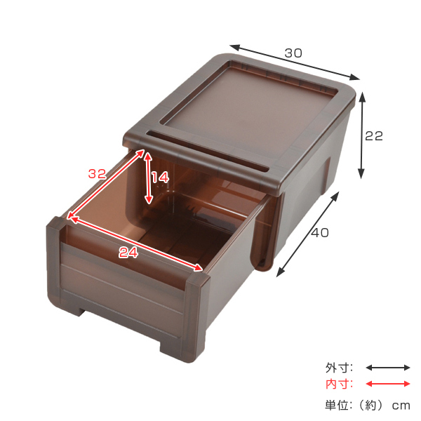 収納ケース カバゾコ 幅30×奥行40×高さ22cm プラスチック 引き出し 同色6個セット （ 収納ボックス 収納 衣装ケース おもちゃ箱 クローゼット収納 衣類ケース クローゼット 収納ケース 引き出し）_3