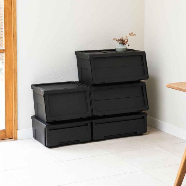 収納ケース カバゾコ 幅60×奥行40×高さ22cm プラスチック 引き出し 同色4個セット （ 収納ボックス 収納 衣装ケース 衣類ケース クローゼット収納 日本製 おもちゃ箱 押入れ収納 クローゼット 収納ケース 引き出し）_18