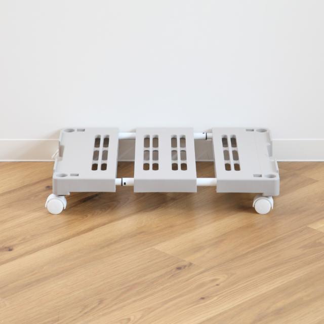 押入れ収納キャリー 4台セット 幅54〜76×奥行37×高さ11cm キャスター付き （ 押入れ収納 収納 平台車 すのこ 伸縮タイプ 台車 キャリー 伸縮 ワゴン 押入れ収納ワゴン 組立品 ）