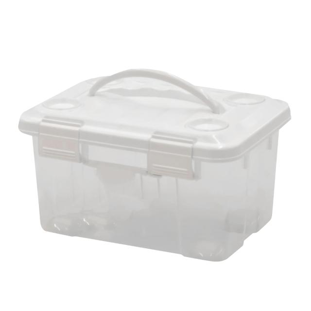 収納ボックス 幅36×奥行27×高さ21cm フタ付き 持ち手付き プラスチック