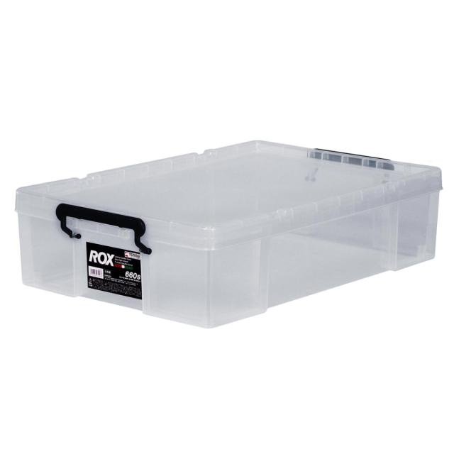 収納ボックス 幅44×奥行66×高さ16.5cm ロックス 660S 押入れ用 5個セット （ 収納ケース 衣装ケース フタ付き 積み重ね 丈夫 頑丈 収納 日本製 スタッキング 押入れ クローゼット 押入れ収納 大容量 ウォークインクローゼット ）