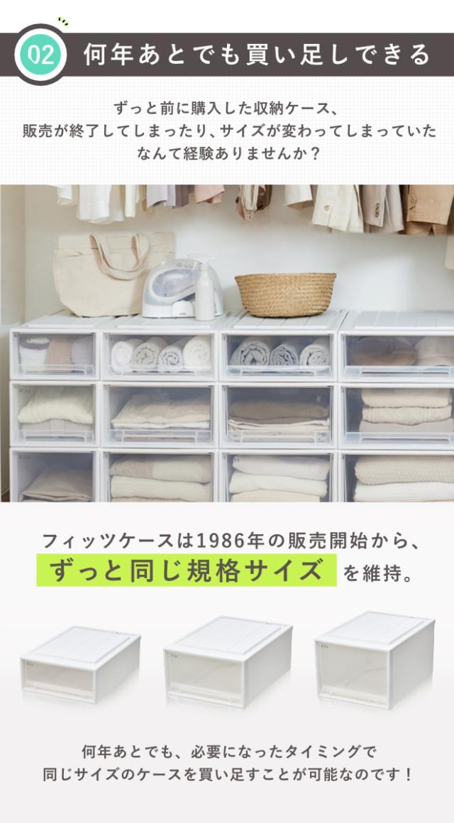 フィッツユニット　ホワイト　サイズ違い　8点 サイズと種類が豊富でおすすめのフィッツケース。整理収納