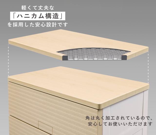 チェスト フィッツチェスト ウッド 6507 7段 Fits 幅65×奥行41×高さ144cm （ タンス 引き出し 収納 衣類収納 日本製 完成品 フィッツ プラスチック 引き出しロック 衣装ケース リビング収納 洋タンス 収納ケース 木製天板 ）