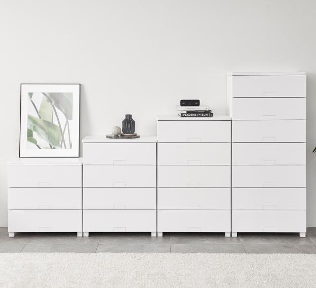 チェスト フィッツチェスト フルフラット 5504 4段 幅55×奥行41×高さ85cm （ タンス 引き出し 収納 衣類収納 完成品 プラスチック 引き出しロック フィッツ 衣装ケース リビング収納 収納ケース 洋タンス ストッパー付き ）